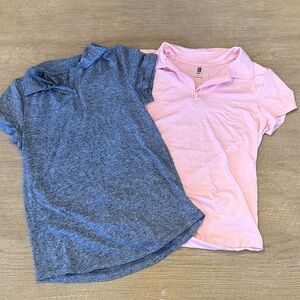 Ideology Heathered Blue Short Sleeve Top